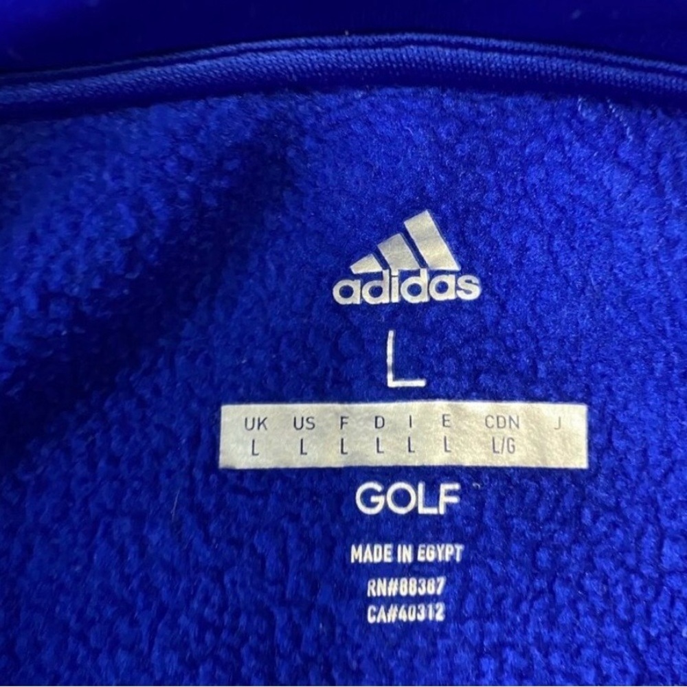 Adidas Golf Royal Blue Full Zip Track Jacket | Large - Picture 5 of 9